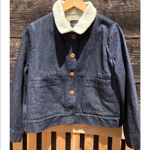 Ilana Kohn Mabel Shearling Denim Jacket NWT